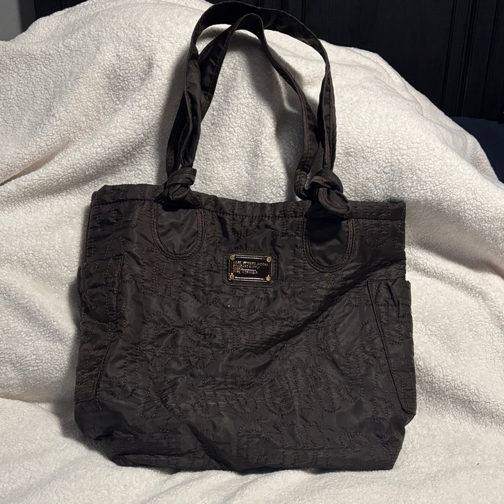 Marc Jacobs Black Quilted Nylon Tote